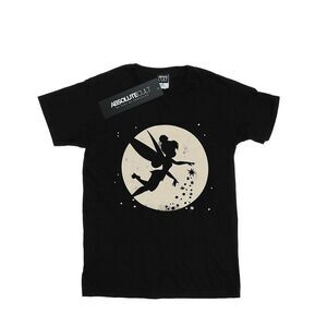 Tinkerbell Womens/Ladies Moon Cotton Boyfriend Crop T-Shirt / Black